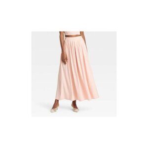 A New Day - Women's Pleated A-Line Maxi Skirt - A New Day Peach XL NWOT